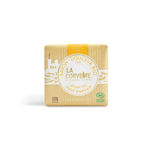 La Corvette サボン・ドゥスール・ビオ アルガンオイル 100g COSMEBIO認証 高保湿 オーガニックソープ フランス製