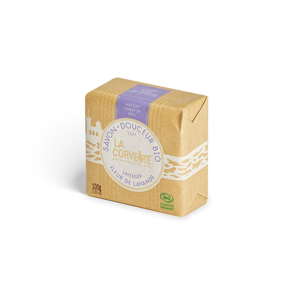 La Corvette サボン・ドゥスール・ビオ ラベンダー 100g COSMOSオーガニック認証 やさしい香り オーガニックソープ フランス製