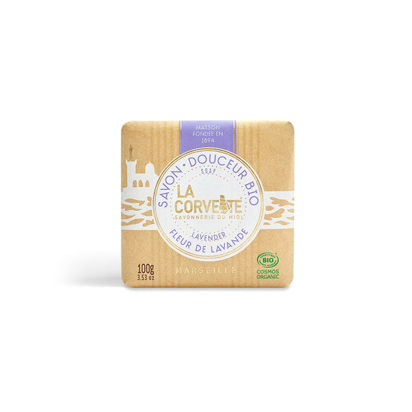 La Corvette サボン・ドゥスール・ビオ ラベンダー 100g COSMOSオーガニック認証 やさしい香り オーガニックソープ フランス製