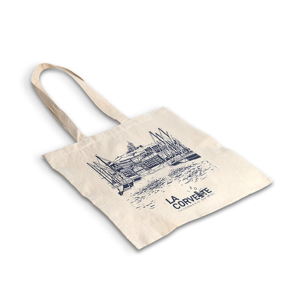La Corvette コットンバッグ 100%天然コットン製 繰り返し使える エコバッグ フランス製