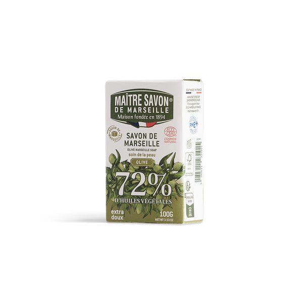 Maitre Savon de Mareille マルセイユ石鹸 オリーブ 100g ECOCERT認証 無添加 フランス製