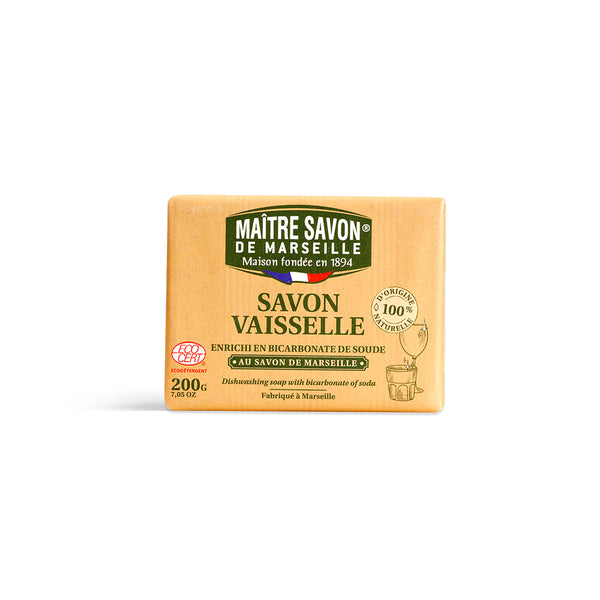 Maitre Savon de Marseille ディッシュソープ  200g 固形タイプ ECOCERT認証 天然成分100% 手肌にやさしい フランス製