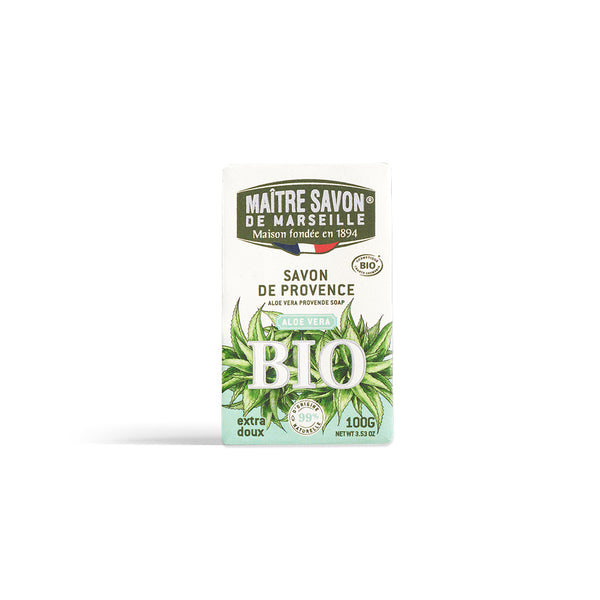 Maitre Savon de Marseille サボン・ド・プロヴァンス・ビオ アロエベラ 100g COSMOSオーガニック認証 保湿成分配合 オーガニックソープ フランス製