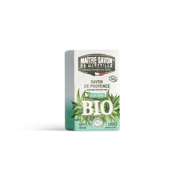 Maitre Savon de Marseille サボン・ド・プロヴァンス・ビオ アロエベラ 100g COSMOSオーガニック認証 保湿成分配合 オーガニックソープ フランス製