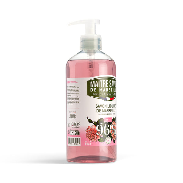 Maitre Savon de Marseille リキッドソープ ローズ 500mL 植物由来成分配合 保湿 フランス製
