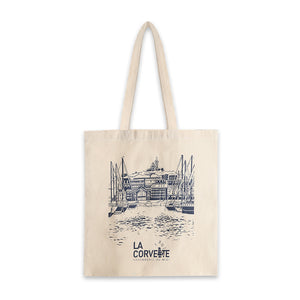 La Corvette コットンバッグ 100%天然コットン製 繰り返し使える エコバッグ フランス製
